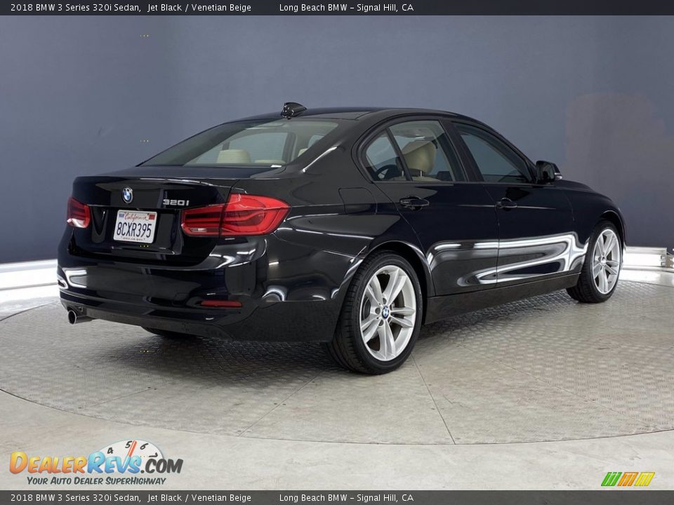 2018 BMW 3 Series 320i Sedan Jet Black / Venetian Beige Photo #5