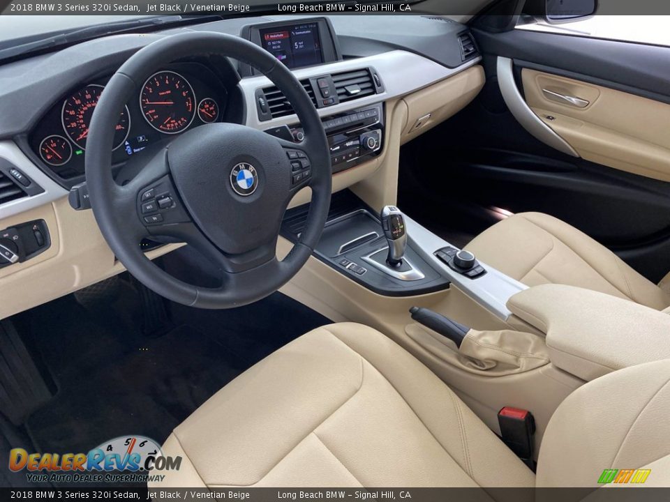 2018 BMW 3 Series 320i Sedan Jet Black / Venetian Beige Photo #16