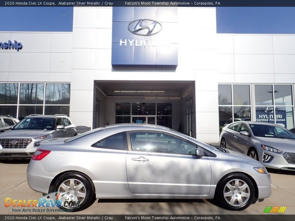 2010 Honda Civic LX Coupe Alabaster Silver Metallic / Gray Photo #1