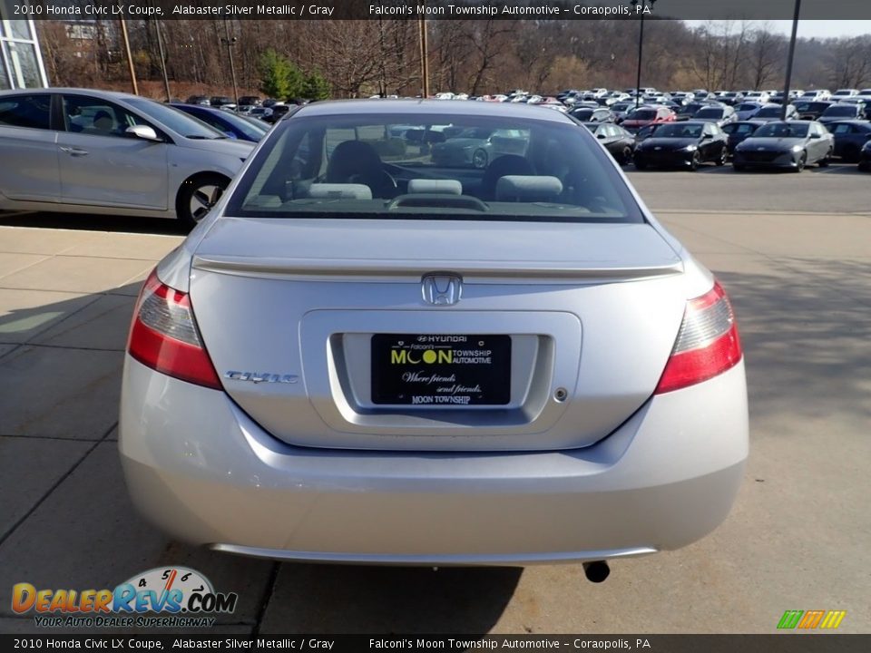 2010 Honda Civic LX Coupe Alabaster Silver Metallic / Gray Photo #3