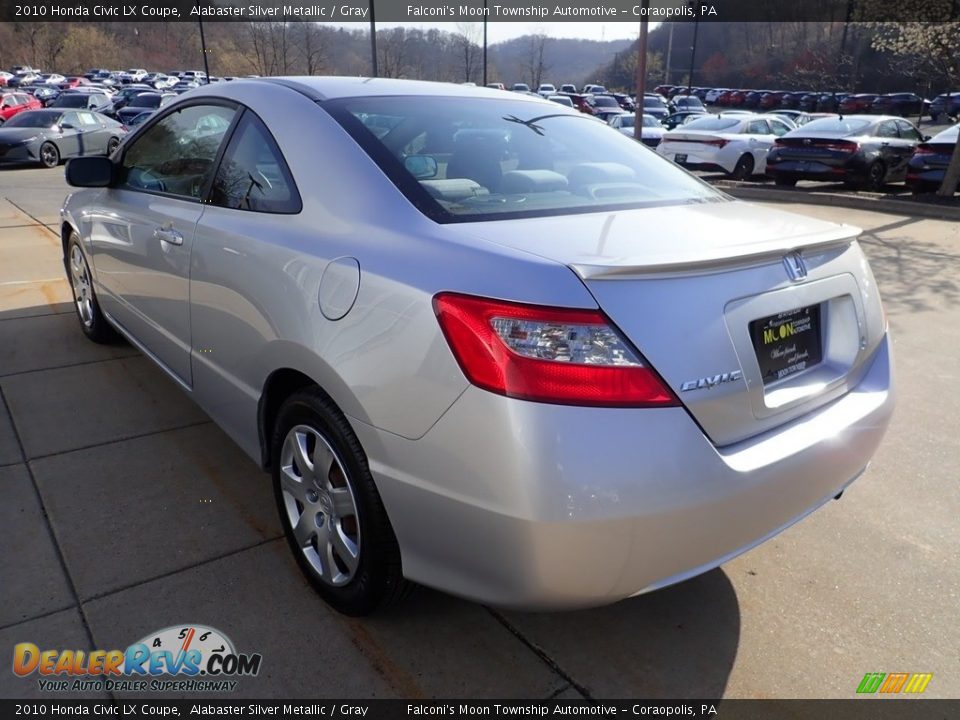 2010 Honda Civic LX Coupe Alabaster Silver Metallic / Gray Photo #4