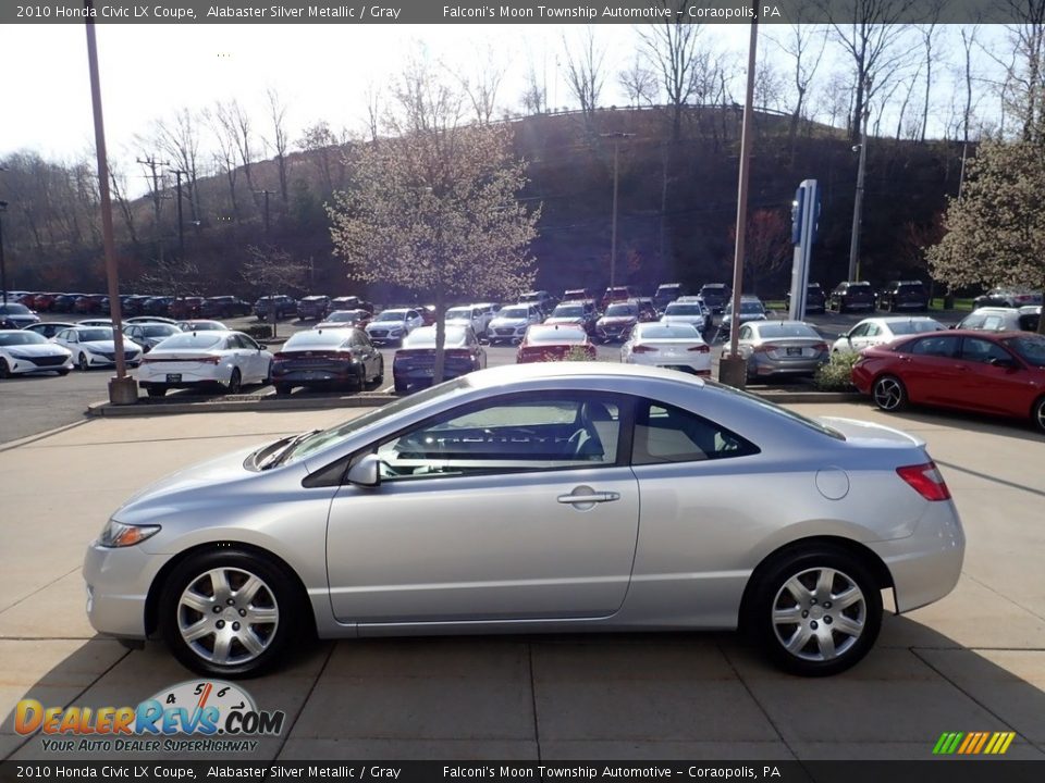 2010 Honda Civic LX Coupe Alabaster Silver Metallic / Gray Photo #5