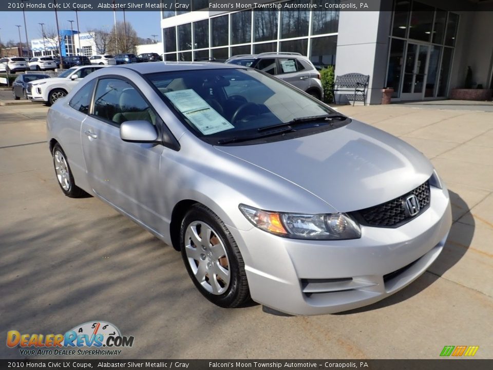 2010 Honda Civic LX Coupe Alabaster Silver Metallic / Gray Photo #8