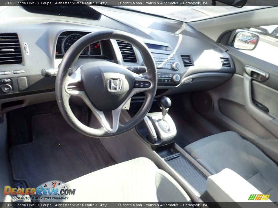 2010 Honda Civic LX Coupe Alabaster Silver Metallic / Gray Photo #16