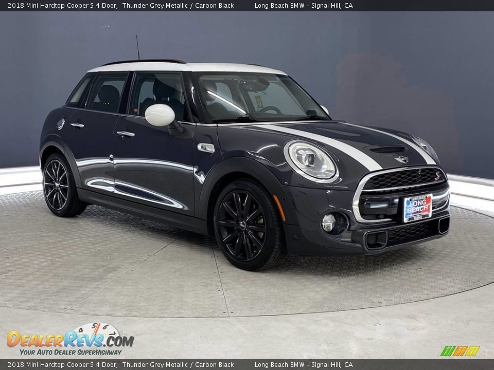 2018 Mini Hardtop Cooper S 4 Door Thunder Grey Metallic / Carbon Black Photo #1