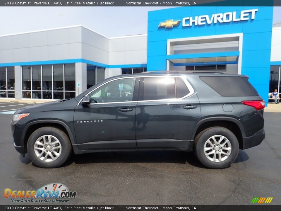 2019 Chevrolet Traverse LT AWD Satin Steel Metallic / Jet Black Photo #3