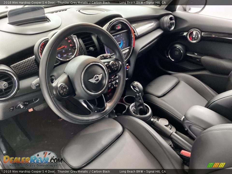 2018 Mini Hardtop Cooper S 4 Door Thunder Grey Metallic / Carbon Black Photo #16