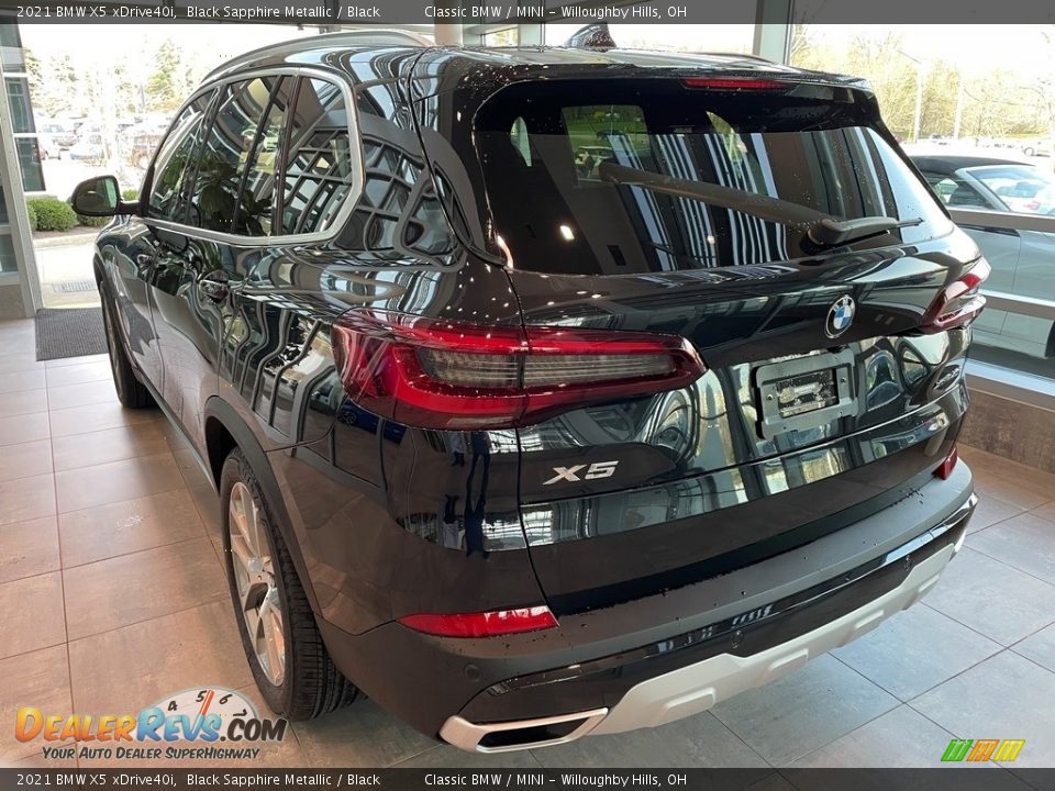 2021 BMW X5 xDrive40i Black Sapphire Metallic / Black Photo #2