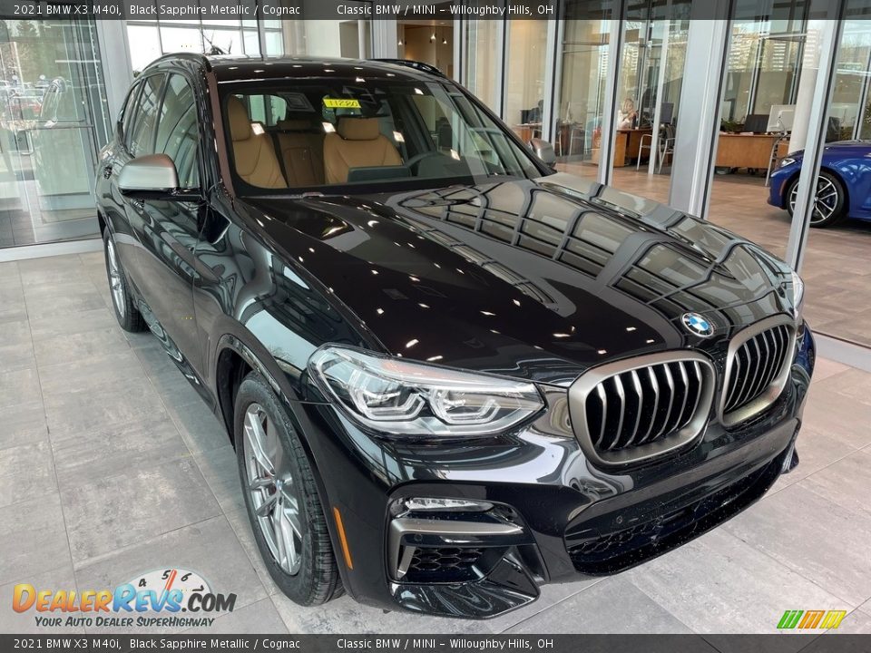 2021 BMW X3 M40i Black Sapphire Metallic / Cognac Photo #1