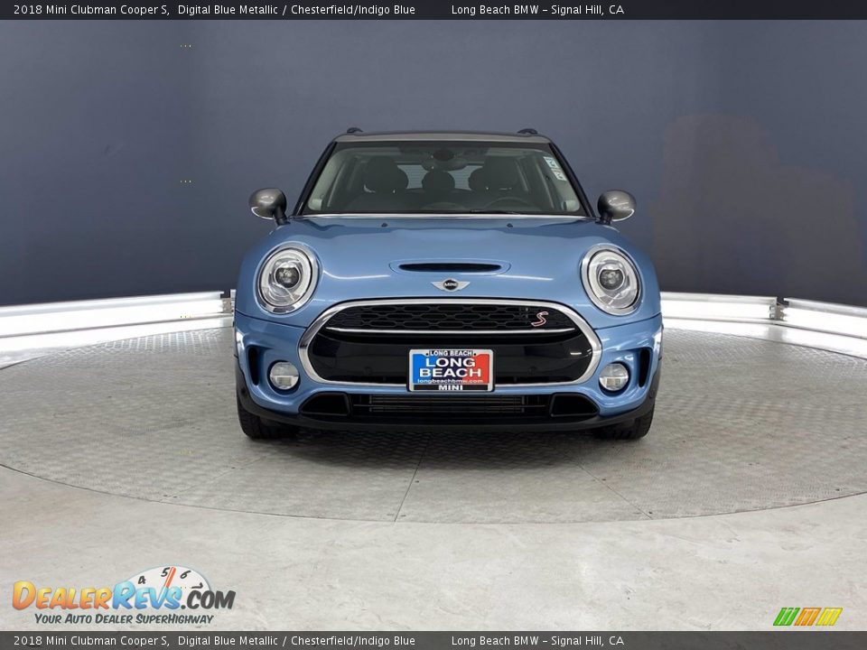 2018 Mini Clubman Cooper S Digital Blue Metallic / Chesterfield/Indigo Blue Photo #2