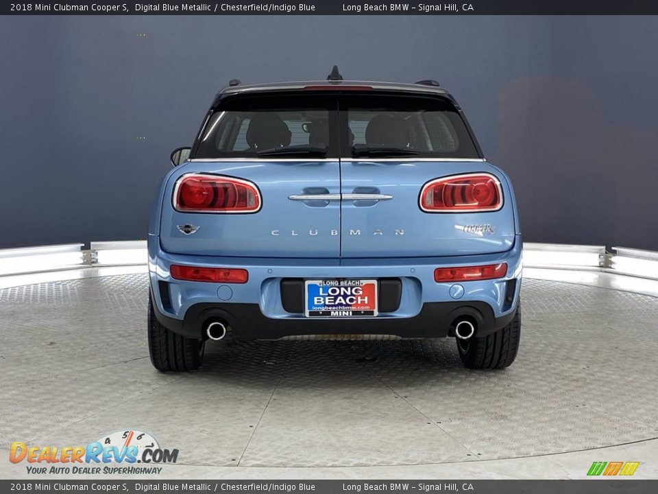 2018 Mini Clubman Cooper S Digital Blue Metallic / Chesterfield/Indigo Blue Photo #4