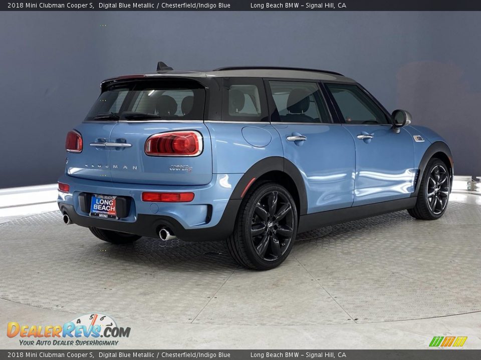 2018 Mini Clubman Cooper S Digital Blue Metallic / Chesterfield/Indigo Blue Photo #5