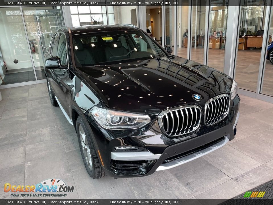 2021 BMW X3 xDrive30i Black Sapphire Metallic / Black Photo #1