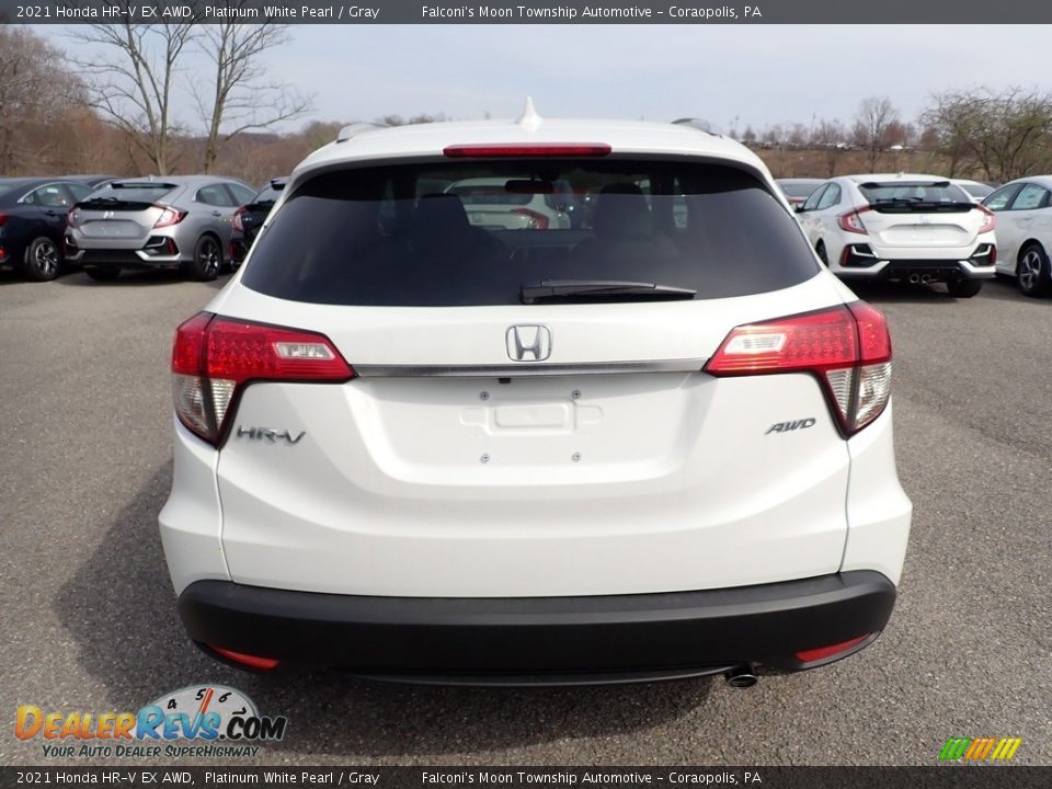 2021 Honda HR-V EX AWD Platinum White Pearl / Gray Photo #3