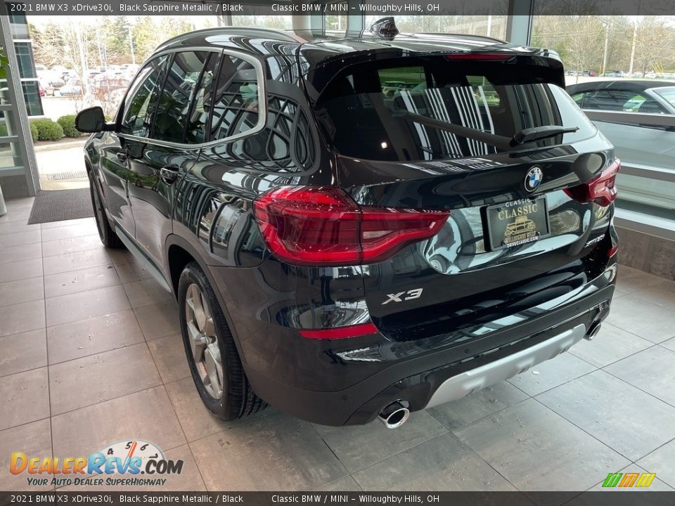 2021 BMW X3 xDrive30i Black Sapphire Metallic / Black Photo #2