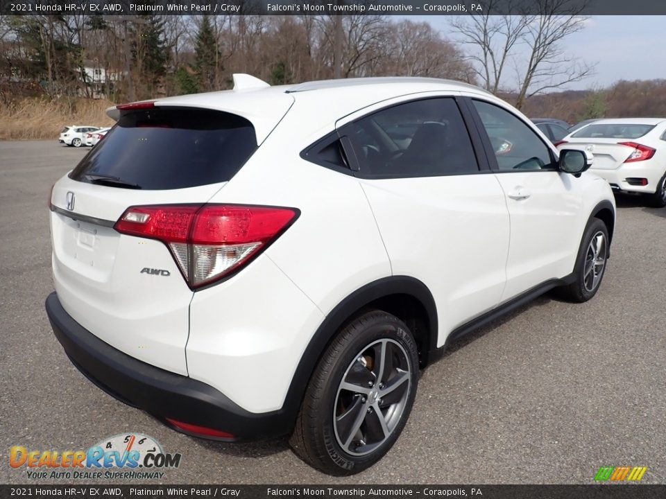 2021 Honda HR-V EX AWD Platinum White Pearl / Gray Photo #4