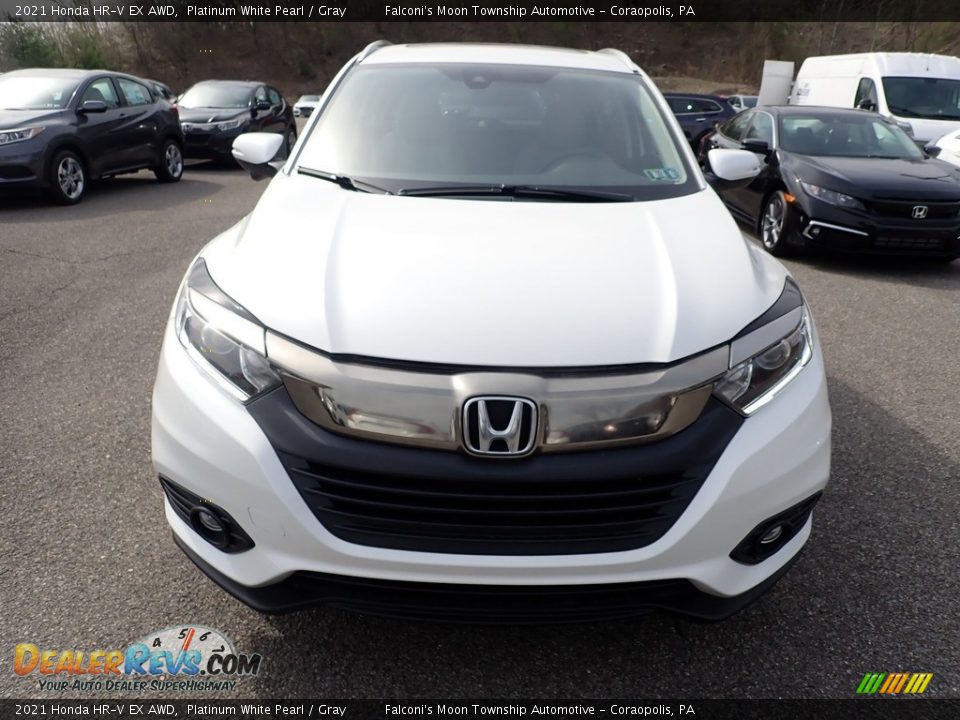 2021 Honda HR-V EX AWD Platinum White Pearl / Gray Photo #6