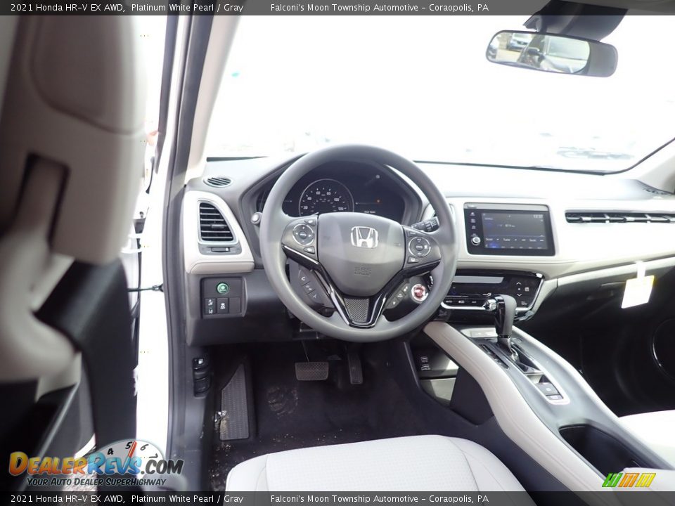 2021 Honda HR-V EX AWD Platinum White Pearl / Gray Photo #10