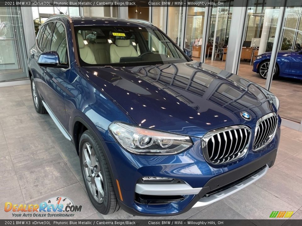 2021 BMW X3 xDrive30i Phytonic Blue Metallic / Canberra Beige/Black Photo #1