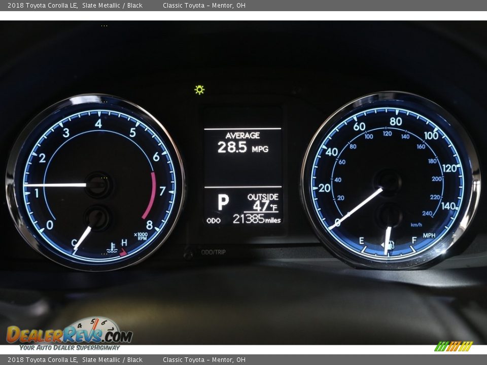 2018 Toyota Corolla LE Slate Metallic / Black Photo #8