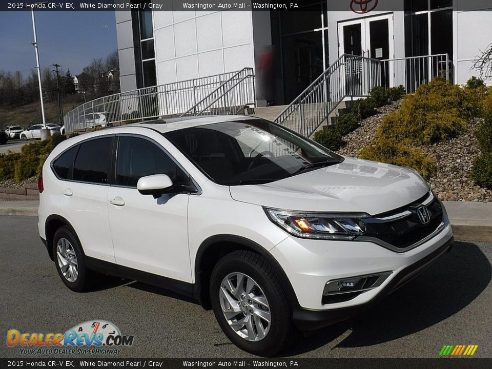 2015 Honda CR-V EX White Diamond Pearl / Gray Photo #1