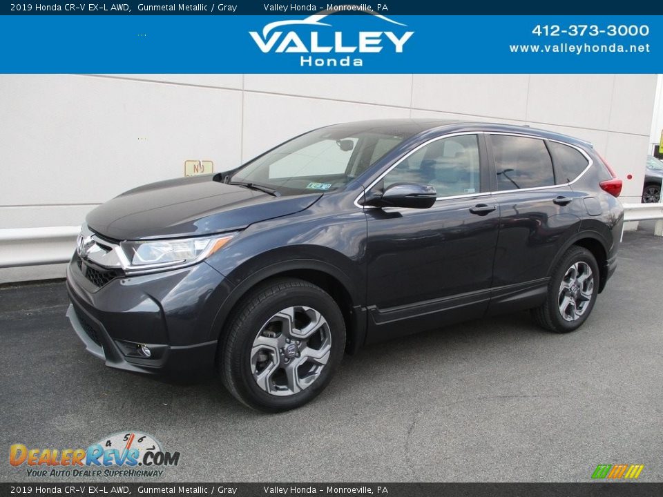 2019 Honda CR-V EX-L AWD Gunmetal Metallic / Gray Photo #1