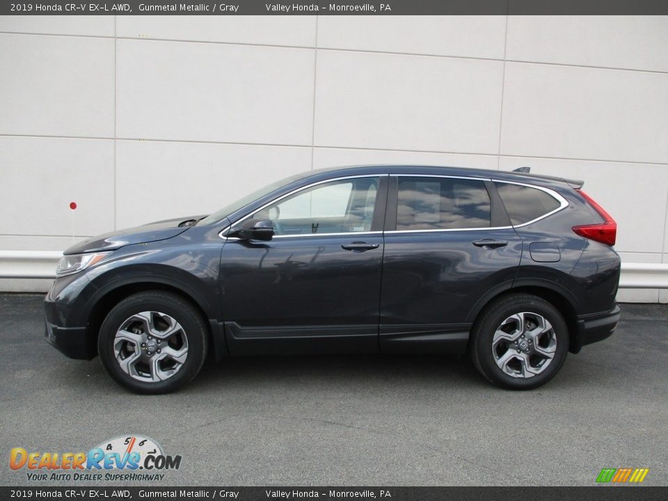 2019 Honda CR-V EX-L AWD Gunmetal Metallic / Gray Photo #2