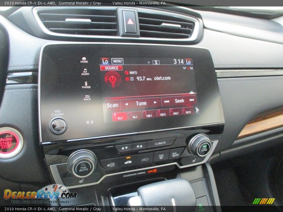 2019 Honda CR-V EX-L AWD Gunmetal Metallic / Gray Photo #15