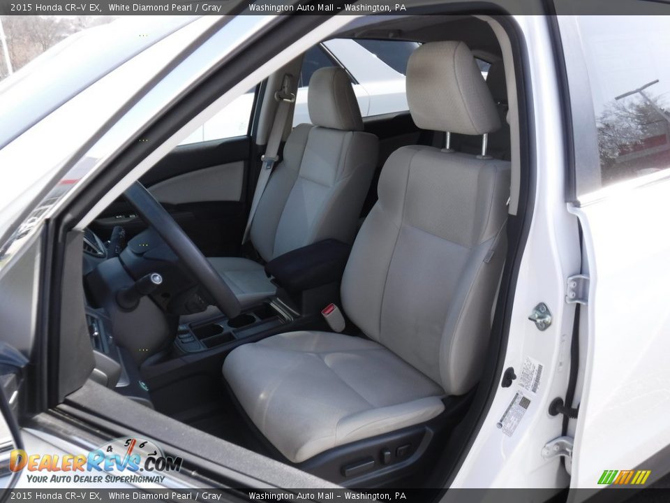 2015 Honda CR-V EX White Diamond Pearl / Gray Photo #22