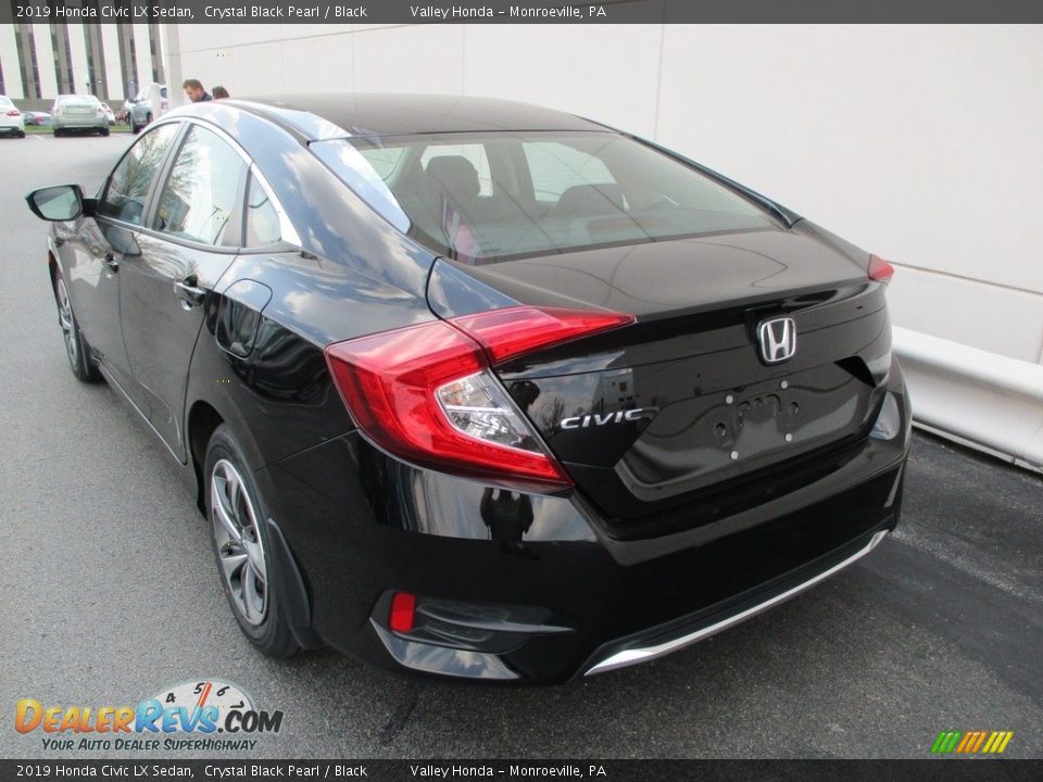 2019 Honda Civic LX Sedan Crystal Black Pearl / Black Photo #3