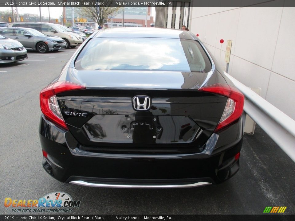 2019 Honda Civic LX Sedan Crystal Black Pearl / Black Photo #4