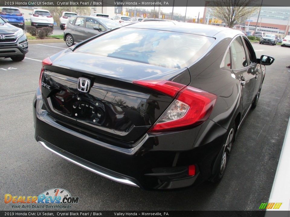 2019 Honda Civic LX Sedan Crystal Black Pearl / Black Photo #5