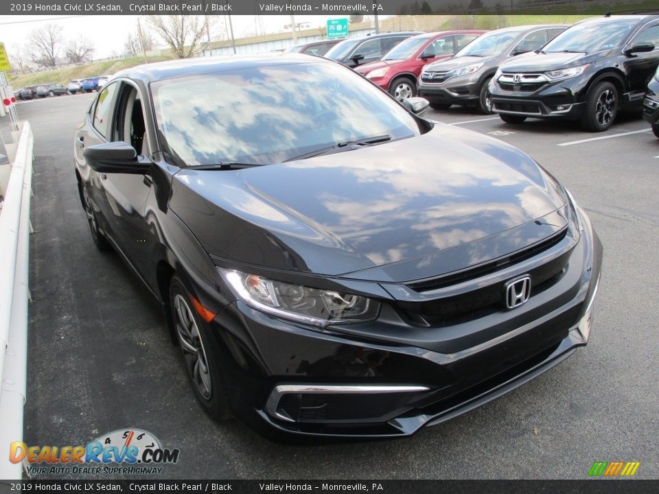 2019 Honda Civic LX Sedan Crystal Black Pearl / Black Photo #6