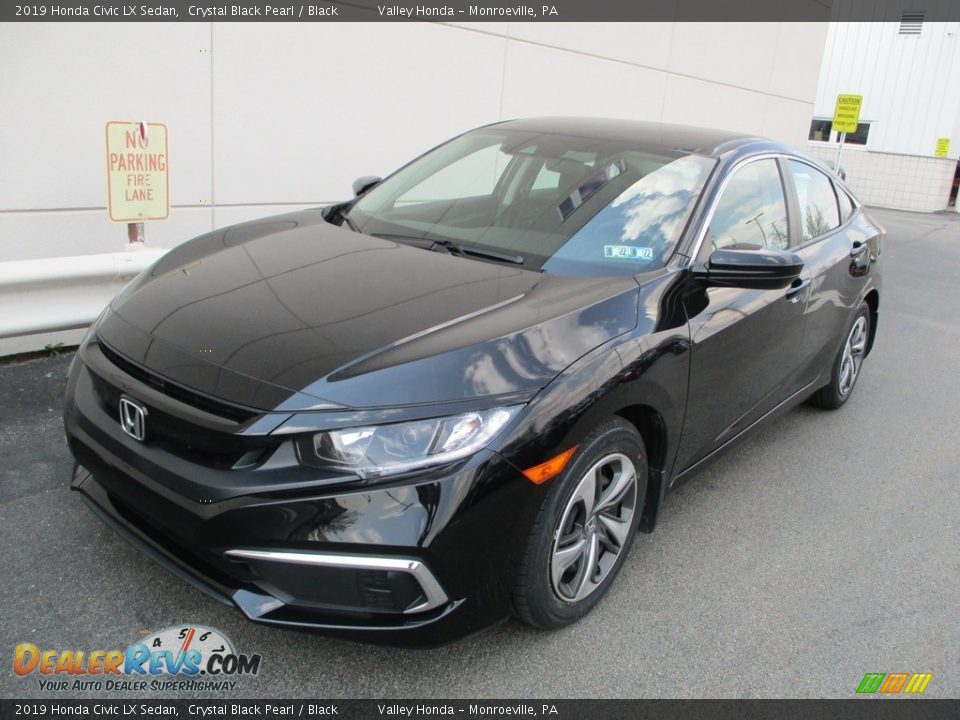 2019 Honda Civic LX Sedan Crystal Black Pearl / Black Photo #8