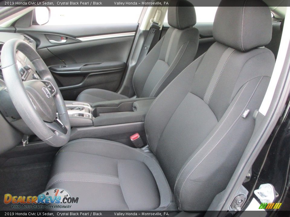 2019 Honda Civic LX Sedan Crystal Black Pearl / Black Photo #10