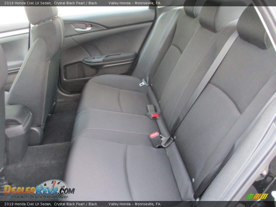 2019 Honda Civic LX Sedan Crystal Black Pearl / Black Photo #11