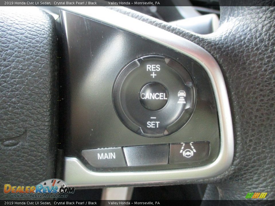 2019 Honda Civic LX Sedan Crystal Black Pearl / Black Photo #18