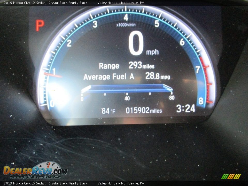 2019 Honda Civic LX Sedan Crystal Black Pearl / Black Photo #20