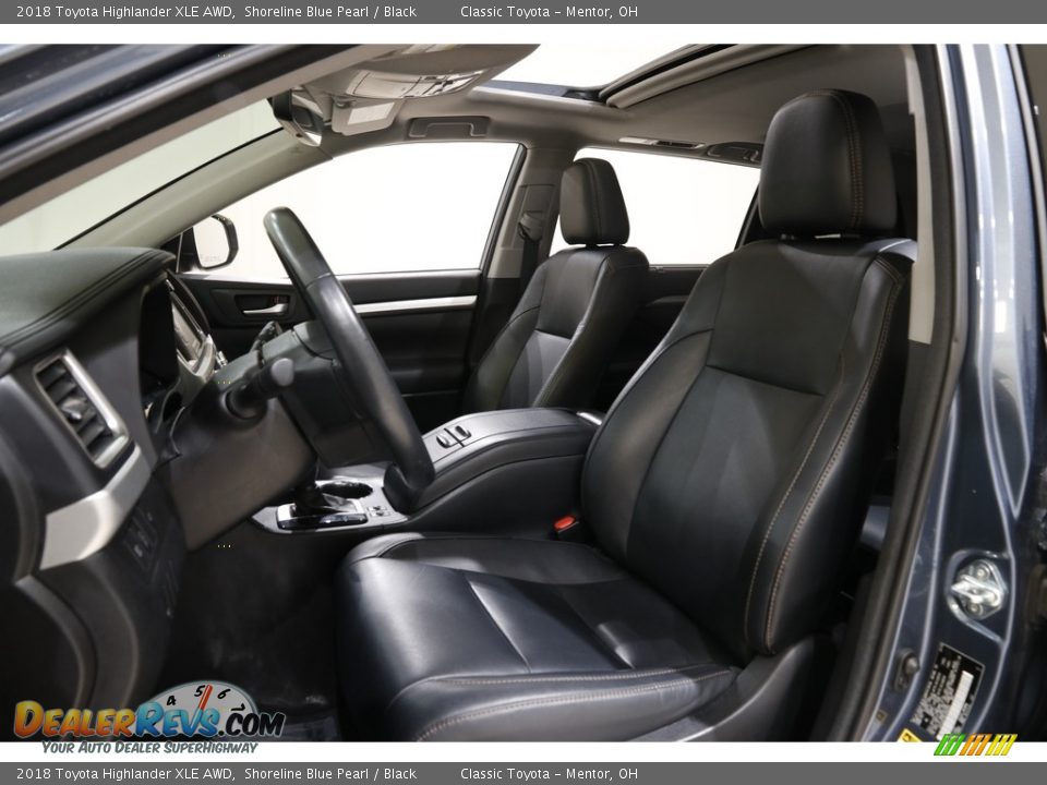 2018 Toyota Highlander XLE AWD Shoreline Blue Pearl / Black Photo #5
