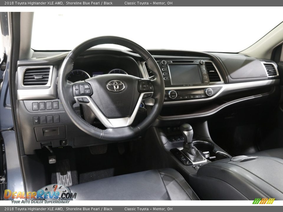 2018 Toyota Highlander XLE AWD Shoreline Blue Pearl / Black Photo #6