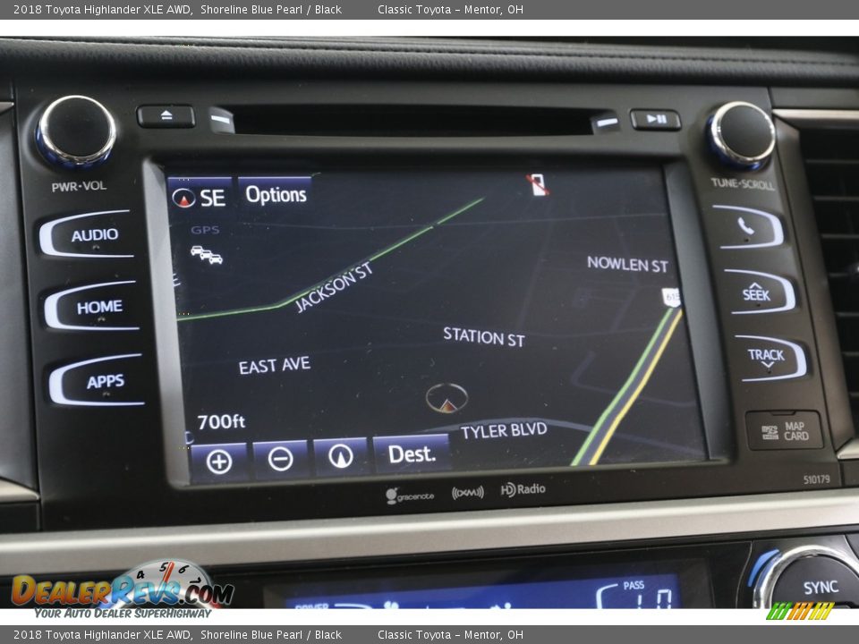 2018 Toyota Highlander XLE AWD Shoreline Blue Pearl / Black Photo #10