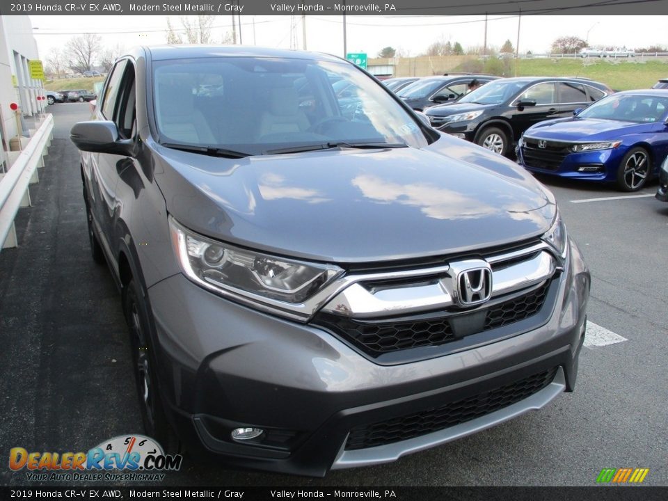 2019 Honda CR-V EX AWD Modern Steel Metallic / Gray Photo #8