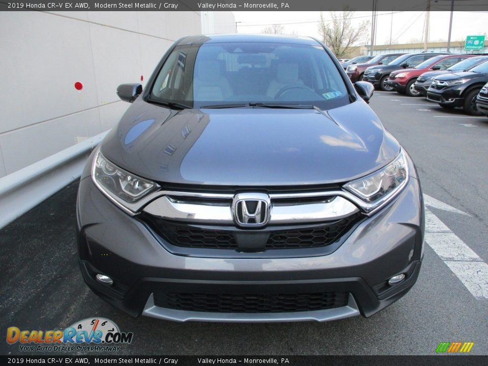 2019 Honda CR-V EX AWD Modern Steel Metallic / Gray Photo #9