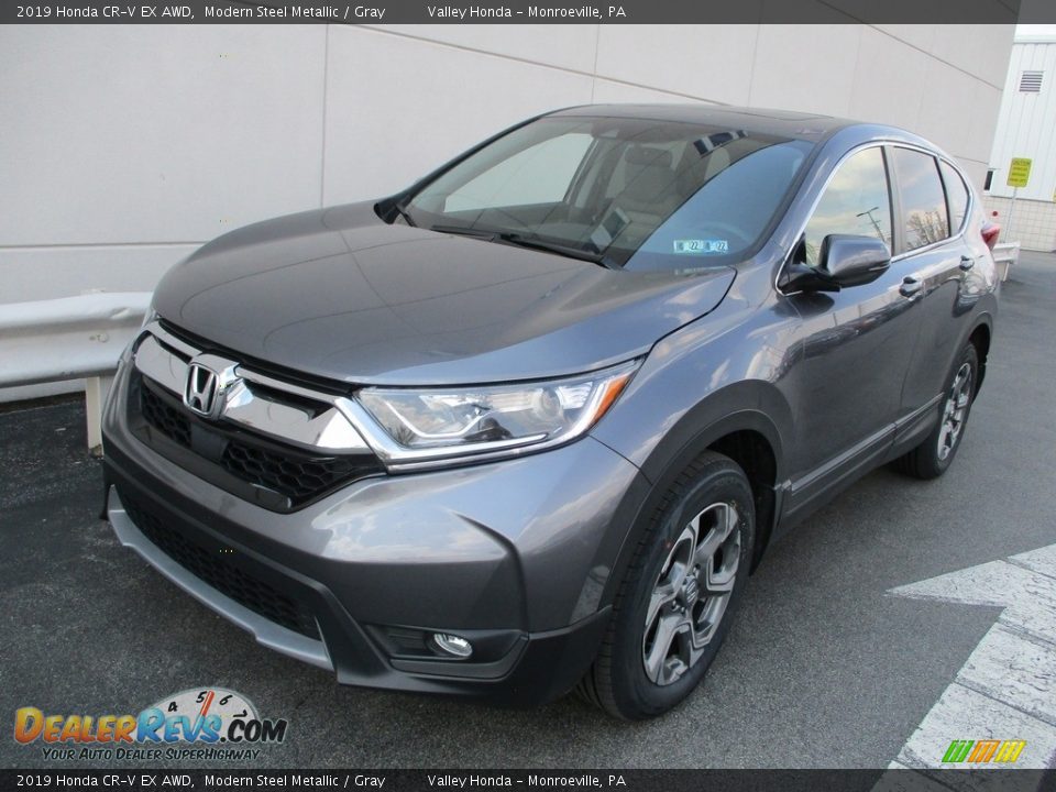 2019 Honda CR-V EX AWD Modern Steel Metallic / Gray Photo #10