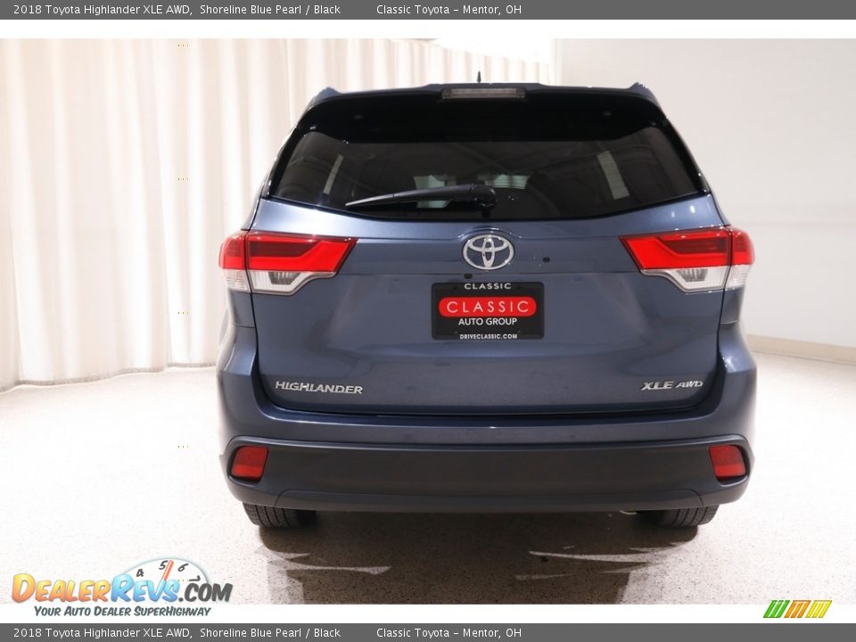 2018 Toyota Highlander XLE AWD Shoreline Blue Pearl / Black Photo #19
