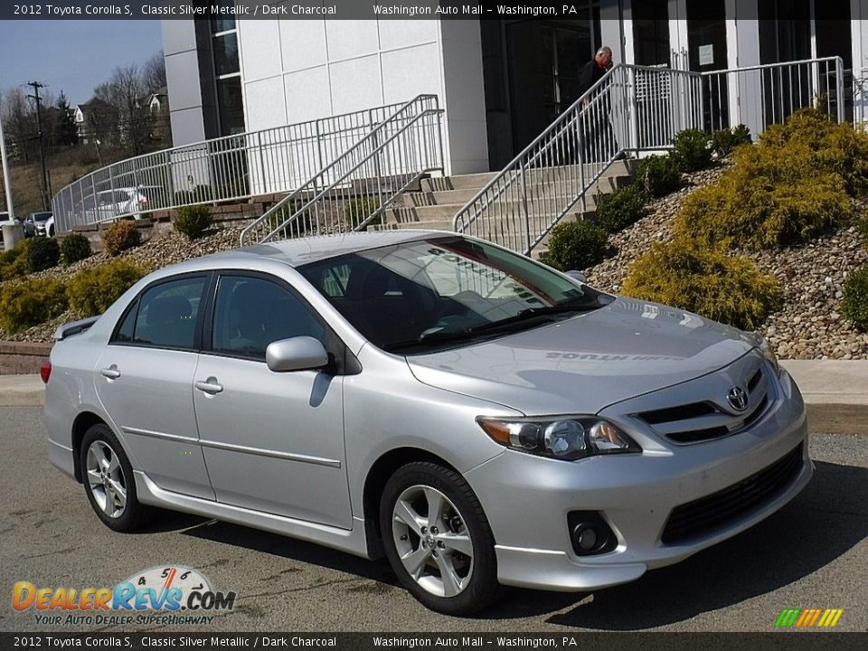 2012 Toyota Corolla S Classic Silver Metallic / Dark Charcoal Photo #1