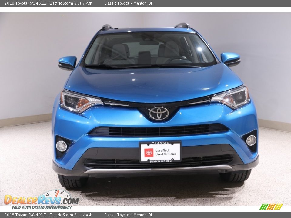 2018 Toyota RAV4 XLE Electric Storm Blue / Ash Photo #2