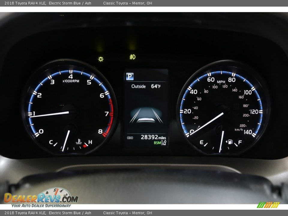 2018 Toyota RAV4 XLE Electric Storm Blue / Ash Photo #8