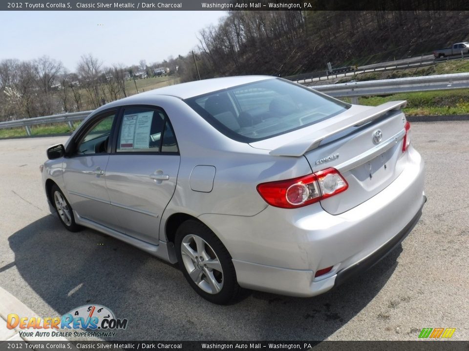 2012 Toyota Corolla S Classic Silver Metallic / Dark Charcoal Photo #13