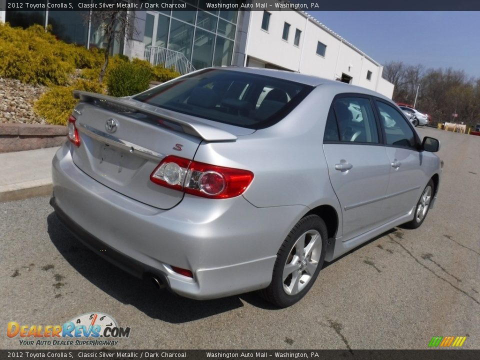 2012 Toyota Corolla S Classic Silver Metallic / Dark Charcoal Photo #15